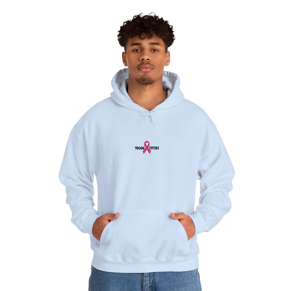 "Tough Titties" Breast Cancer Awareness Unisex Heavy Blend™ Hooded Sweatshirt
